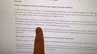 2024 Silverado HD 6.6 Gas 10 speed Allison! 2024 Duramax power increase!