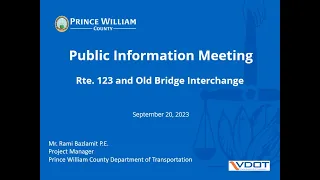 NEW Design Concept for Old Bridge Road/Route 123 Intersection - Public Info Meeting