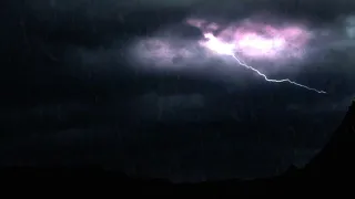 05 cloud thunderstorms over the hills - video footage