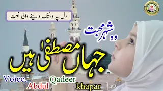 New heart touching naat/wo Share Mohabbat/lوہ شہر محبت جہاں مصطفی ﷺ ہے/Qari Abdul Qadeer Khaper