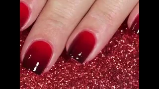 Red to Black nails 💅✨ 💛Gradient Tutorial 💛