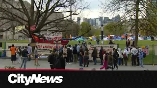 Pro-Palestinian encampment remains at University of Toronto