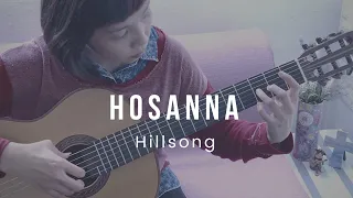 Hosanna (Hillsong) - classical guitar Instrumental cover (fingerstyle) with Lyrics - Kimmy Kwong