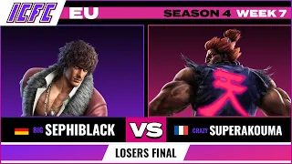 Sephiblack (Miguel) vs. SuperAkouma (Akuma) Losers Final - ICFC EU Tekken 7 Season 4 Week 7