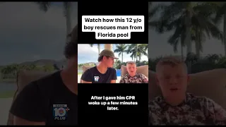 12 y/o boy rescues man from Florida pool