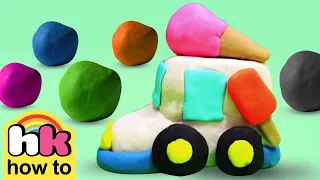 How to Make Play Doh Ice Cream Truck | DIY Clay Art for Kids | Play Doh Ideas By Hooplakidz How To