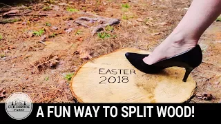 THE BEST WAY TO SPLIT FIREWOOD! (Funny)
