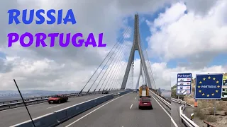 HOW BIG IS THE MAP in Euro Truck Simulator 2? Russia - Portugal (Part 2)