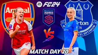 Barclays WSL 2024 - Arsenal VS Everton Match Day 20 - EA FC 24 PC Gameplay