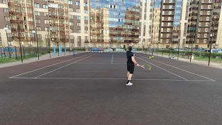 теннис диагональ + подача с розыгрышем(с Ильей)