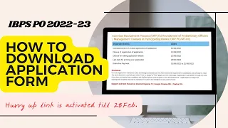 IBPS PO 2022-23 application reprint link activated, How to download.