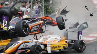 Terrifying crash Macau Grand Prix as driver flies through the air