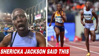 Shericka Jackson REACT To LOSING 100m Against Ta Lou At LONDON DIAMOND LEAGUE