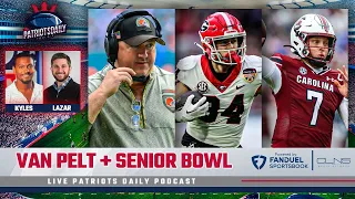 LIVE Patriots Daily: Recapping Alex Van Pelt Hire & Senior Bowl Practices w/ Evan Lazar