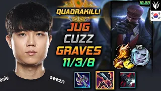 커즈 정글 그레이브즈 템트리 룬 선혈 기발 - Cuzz Graves Jungle vs Viego - 롤 KR 12.23