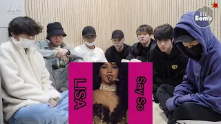 Bts reaction to LISA - Say So cover [THE SHOW]
