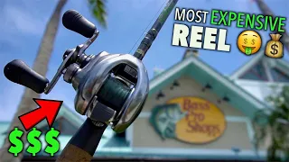 Buying MOST EXPENSIVE Baitcaster at BASS PRO! & Fishing with it!