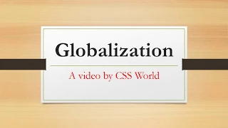 Globalization | International Political Community|