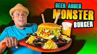 බියර් දාලා හදන 02KG බර MONSTER BURGER එකක් 🍔🍺 | Travel Today 2023