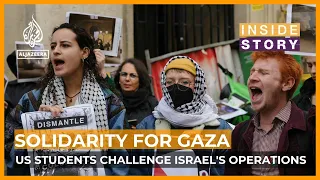 US students are protesting against: Israel's military operations in the Gaza strip