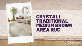 Crystall Traditional Medium Brown Area Rug