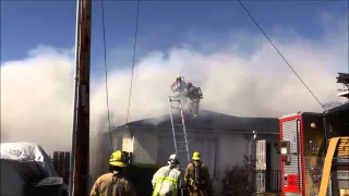 Two homes burn! Residential structure fire spreads.