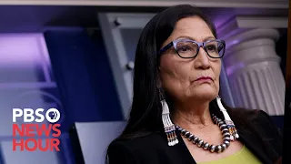 WATCH LIVE: Sec. Haaland addresses history of forced assimilation at Native American boarding school