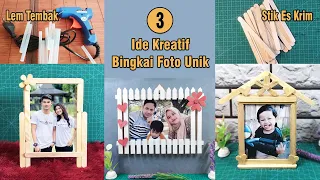 3 Creative Ideas Photo Frame Using Popsicle Sticks Craft | Oke Media
