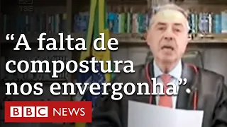 Barroso responde Bolsonaro: 'É covardia atacar TSE por falta de coragem de atacar Congresso'