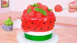 Tasty Cocomelon Cake 🍉🍉 Miniature Watermelon Cake Decorating | Amazing Miniature Fondant Cake Ideas