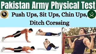 Pak Army Physical Test | Run | Pushups | Situps | Chinups | Ditchcorssing | Details Step by Step