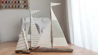 Summer Project / Making driftwood sailboat