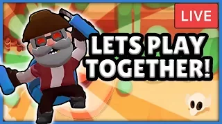 BRAWL STARS LIVE STREAM! - ROAD TO 800 SUBS! - PLAYING WITH VIEWERS + PUSHING WITH MAXED BRAWLERS!