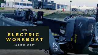 Electric workboat by Tideman Boats powered by Evoy