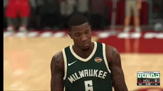 NBA 2K20 MY LEAGUE EP1-Gameplay- Houston Rockets vs Milwaukee Bucks -1st Quarter