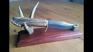 Custom Antler handle Bowie Knife