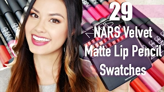 Swatching 29 NARS Velvet Matte Lip Pencil On My Lips! Demo & Review | The Beauty Breakdown