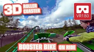 VR Roller Coaster VR180 3D Experience - Booster Bike onride POV @Toverland Achterbahn Montaña Rusa