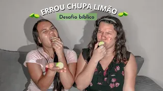 DESAFIO ERROU CHUPA LIMÃO | se errar a resposta vai ter que chupar limão, quiz bíblico