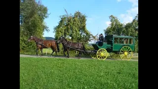 Fahrt mit dem Pferdeomnibus "Kochertal&Express" zu den Weilerstüble.www.kochertaler-fuhrhalterei.de