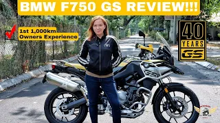 (VLOG 29): 2021 BMW F750 GS REVIEW 40years | 1st 1,000km Experience I Break In, Running In I 1st PMS