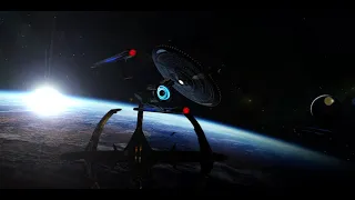 Enterprise NCC-1701-H departs Deep Space Nine