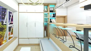 16sqm Micro Apartment ( Tiny Apartment 172sqft ) | Space Saving Ideas | Never Too Small