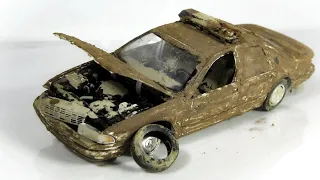 Restoration caprice police car 1/18 scale model