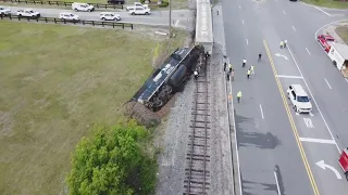 Train derailment in Brunswick leads to diesel leak, no injuries