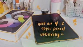 🍏 ipad air 4 (space grey) & ✏️ apple pencil unboxing + accessories + ✨ decorating | ph
