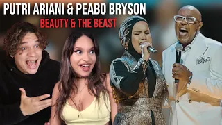 DISNEY WHERE YOU AT! Waleska & Efra react to Putri Ariani & Peabo Bryson cover of Beauty & The Beast