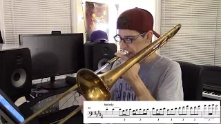 Penny Lane - Piccolo Trumpet Solo Tutorial (on trombone!)