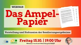 Europe Calling "Das Ampel-Papier" - Webinar zu den Ampel-Sondierungsergebnissen