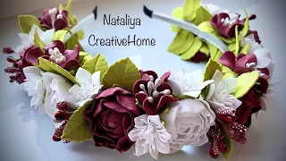 DIY/МК ❗️Обруч з квітами з фоамірану / Foam flowers / @nataliyacreativehome3135